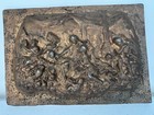 Vintage Bronze Relief Wall Plaque Cherubs Grapes Bacchanal Scene 9 5x12   