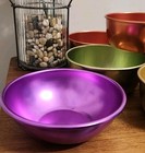 7 Vtg Aluminum Cereal Snack Bowls Anodized Multi Color  1 Bascal  6 Unmarked 5   