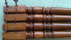 Set Of  4  Vintage Mcm 29  Wood Turned Tapered Table Legs Furniture Legs W studs
