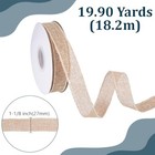19 9 Yards Solid Wired Edge Ribbon 1 06 Inch Wide Burlap Wired Ribbon Tan