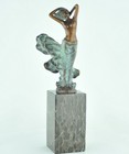 Art Deco Style Statue Sculpture Dancer Sexy Art Nouveau Style Bronze