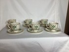 Classic Lenox Holiday Special Footed Cup   Saucer Set Of 6 Gold Trim 12pc Total 