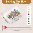 3200 Pieces Sewing Pins Bulk Fabric Quilting Straight Pin Colored 1 5 Pearlized