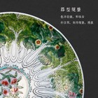 Hand Drawn Fu Shou Bai Cai Porcelain Plate Made In The Year Of Qianlong