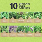 Organic Herb Seeds Variety Pack - 10 Individual Packs - 2025 Season  non-gmo 