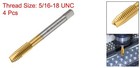 4pack 5 16-18 Unc B2 Spiral Point Thread Tap Titanium Coated Threading Tool