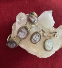 Beautiful Antique 800 Silver Carved Abalone Cameo Necklace Bracelet Earrings Set
