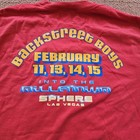 Backstreet Boys Sphere Las Vegas T-shirt Large Red February 11 13 14 15   8ee