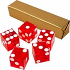 19mm A Grade Serialized Set Of Casino Dice-red Craps Yahtzee Five Dice