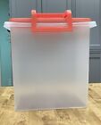 Tupperware Large Carry All Storage Container With Handle-new-shipping Included