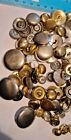 Lot Of 173 Assorted Sew Buttons Used vintage Metal Brass
