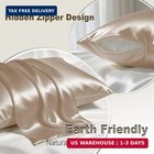 Mulberry Silk Pillow Cases Standard Size With Hidden Zipper  Ultra Smooth And So