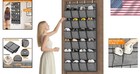 Over The Door Shoe Organizer  Hanging Shoe Rack Storage Holder With 24 Large    