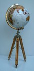 New Floor World Globe With Wooden Tripod Stand 18  Big Modern Map Atlas Globe