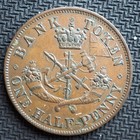 1852 - Bank Of Upper Canada  Bank Token   One Half Penny  - Free Ship  C4479