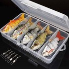 5 Pack Lifelike Swimbait Crankbait Fishing Lures Lot Tackle Box Multi Jointed