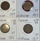 1937 - 2001 Panama One 1 Centesimo 13 Coin Lot Xf - Bu Condition