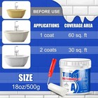 Tub And Tile Refinishing Kit - 17oz Semi-gloss White Tile Paint With Tools For B