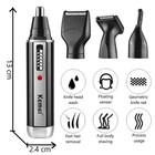 4-in-1 Rechargeable Trimmer For Nose  Beard  Ear  Eyebrow Hair  Men Grooming Kit