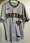 Tommy Henry  47 Arizona Diamondbacks Dbacks Game Used Jersey Mlb Authentication