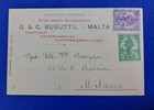 1922-1926 Malta  Kgv Collection Of 4 Postcards From Malta To Milano  Italy