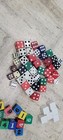 Mixed Lot Of 58 Vintage  Modern Dice White Red Brown Green Trans   Various Sizes