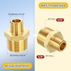 Pack Brass Pipe Fittings 1   Npt Male To 1 4  1 2  Male Npt To 1 4  Male Npt