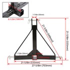 New For Category 1 Tractor Tow Drawbar Adapter 3 Point 2  Receiver Trailer Hitch