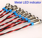 10pcs 6mm 1 4  Ac dc 12-24v Led Metal Indicator Light Pilot Dash