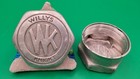 Pair Of 1920 s Willys Knight Threaded Center Grease Hub Caps - Vintage Aluminum 