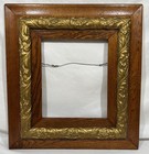 Antique Victorian Quartersawn Oak   Gold Gilt Gesso Frame Fits 12 x10 
