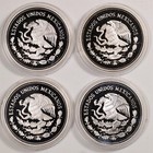 Mexico 1985 100 Pesos World Championship Of Football Silver Proof Coins Lot Of 4