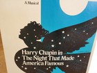 Rare 1975 Harry Chapin  the Night That Made America Famous  Window Card Poster