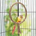 Bird Rope Swing Toy - Parrot Climbing Perch Stand For Cockatiel Conure B - Round