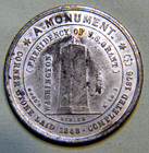 Rare 1876 U s  Trade Merchant Token Washington Monument Completion-   1025