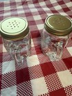 Vintage Miniature Mason Jar Salt And Pepper Shakers 3 1 2  Tall