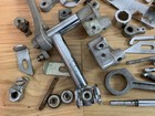 Big Lot Of Rogers Vtg Stand Pedal Parts Joint Clamp Linkage Spur Rocker Cam Etc 