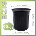 Anyumocz 60 Pcs 1 Gallon Flexible Plastic Nursery Pots With Holes Black