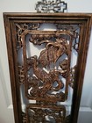 Asian  Scene Intricately Hand Carved Wooden Cabinet Door 29   11 75 