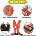 2pcs Safety Vest With High Visibility Reflective Belt Stripe Security Adjustable