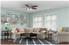 Hunter Oakhurst 52in Led Low Profile Ceiling Fan  Brushed Nickel W light 52125