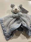 Carters  Blue White Puppy Dog Lovey Security Blanket Baby Satin Trim 14  Nwt Boy