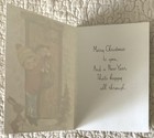 Unused Christmas Boy Front Door Vtg Greeting Card 1950s 1960s Alfred Mainzer