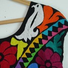 Mexican Jalapa Blouse Embroidered Huipil S M Boho Top Multicolor Bird Floral