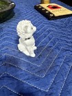 Vintage Spaghetti Cat Figurine White Porcelain Japan Mid Century Kitten