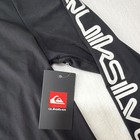 Quiksilver Men s M Black Upf 50  Long Sleeve Rash Guard Surf Swim Shirt Nwt