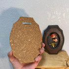 Vintage Pair Wood Mcm Mushroom   Ivy Wall Hangings 5x7ish