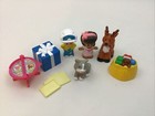 Fisher Price Little People Christmas Winter Figures Reindeer Cat Girl Table Mail