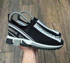 Dolce   Gabbana Cs1595 Ah677 Black White Slip On Sneakers Chunky Sole Eu 39