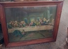   awesome Vintage 1940s Catholic Religious Framed Picture  very Nice   